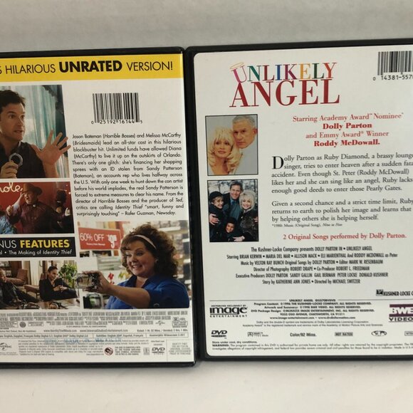 Comedy & Feel-Good Movie DVD Bundle – Identity Thief + Unlikely Angel - Picture 2 of 7